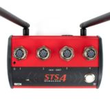 BDI STS4-4-IW3 intelliducer data acquisition node with antennae, red and black, top-view
